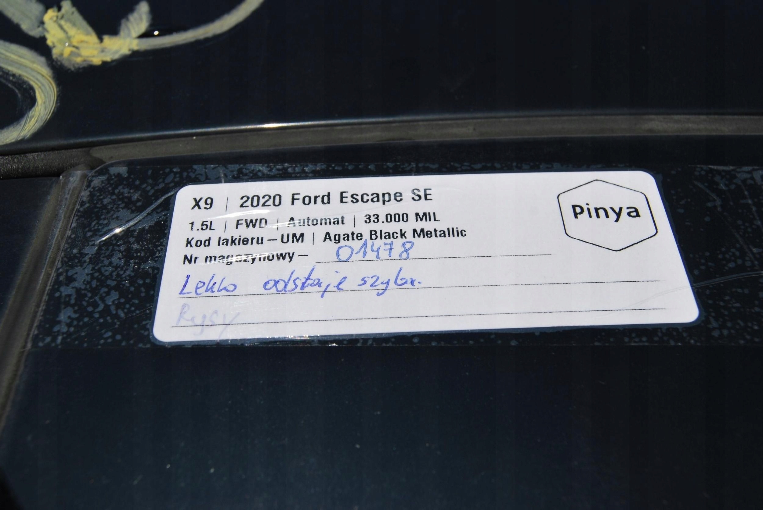 Szklany dach panorama Ford Kuga MK3 20+ Escape USA