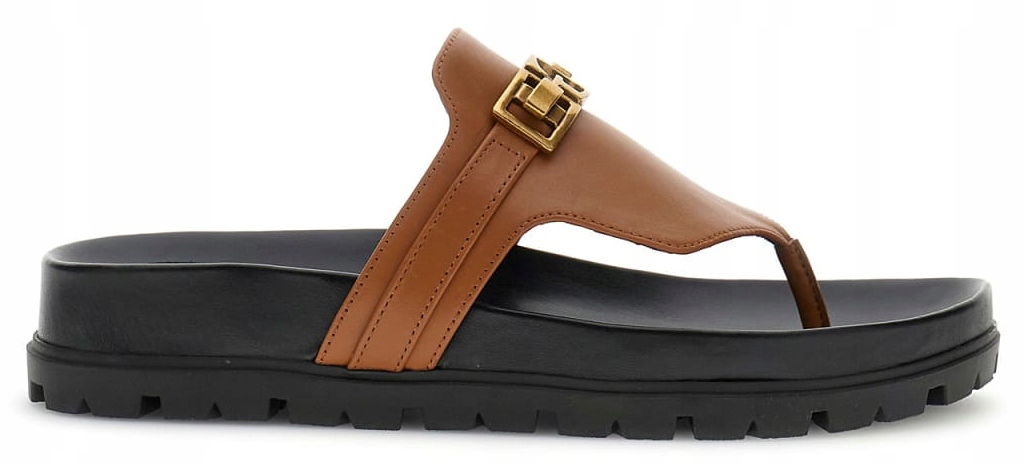 Nazouváky Dámské Žabky Ploché Kožené Logované Módní Ženské Guess 37