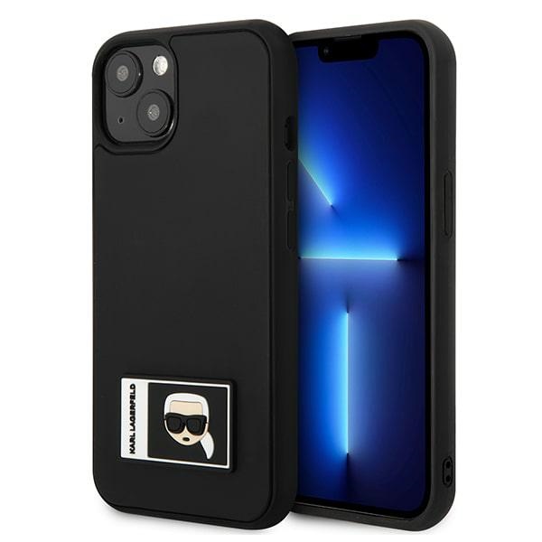 Etui Karl Lagerfeld Ikonik Patch na iPhone 13 mini czarne Karl Lagerfeld