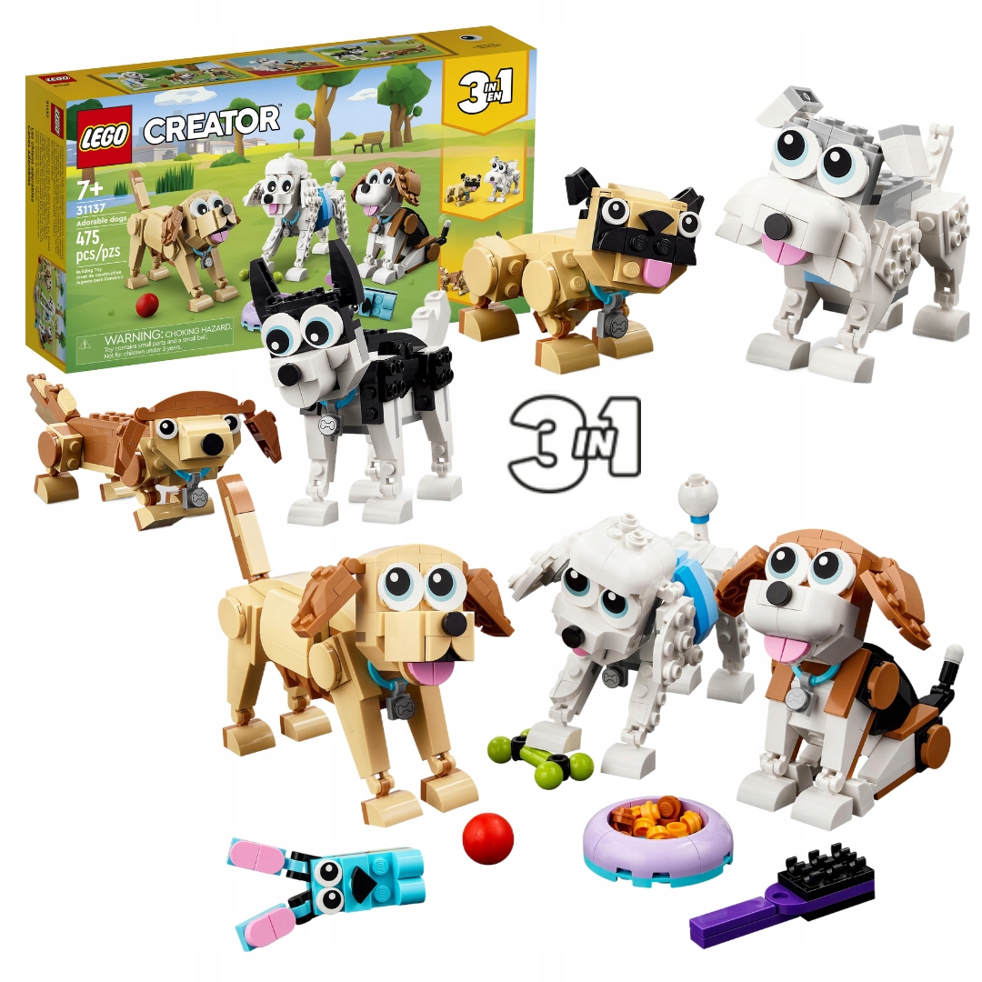 Lego Creator 31137 Roztomilí Psi 3V1 Pejsci Dárek Stavebnice Sada Psi
