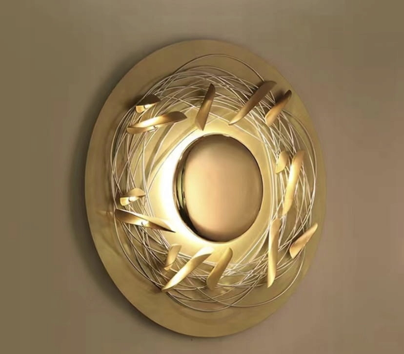 Designer MURPHY Wall Lamp 80cm Kolor odcienie żółtego i złota