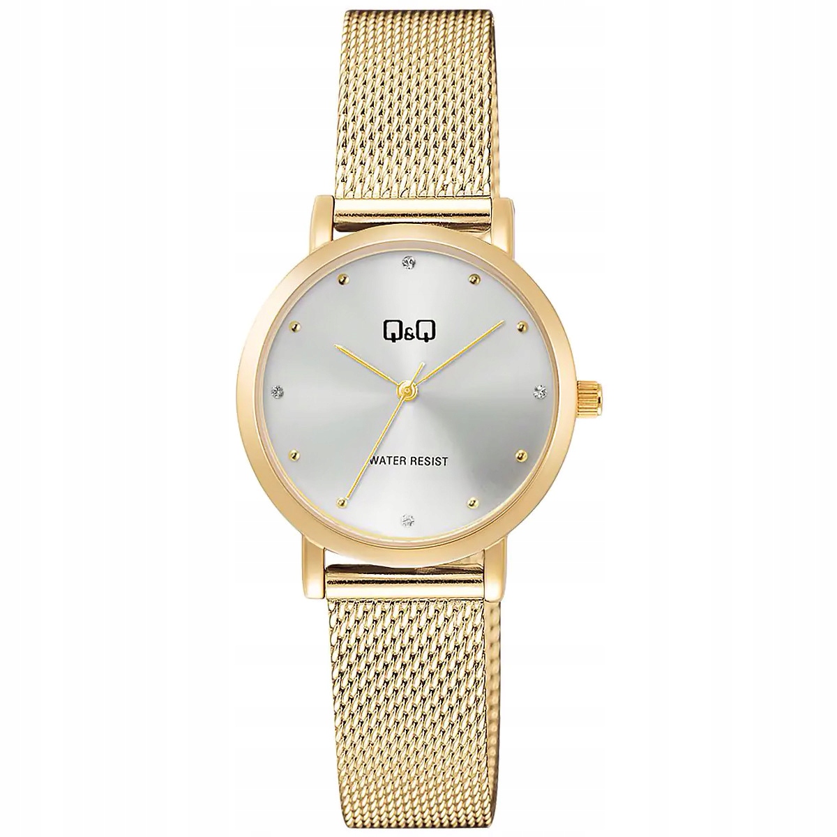 Dámské hodinky Qq C35A-006P Zirkony zlaté