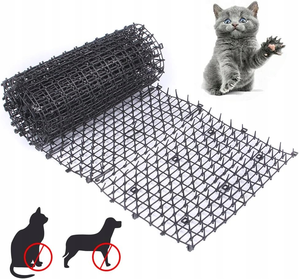 Mata z Kolcami Odstraszająca Koty Mat Anty-Kot do Ogrodu Posesji 4m x 30cm
