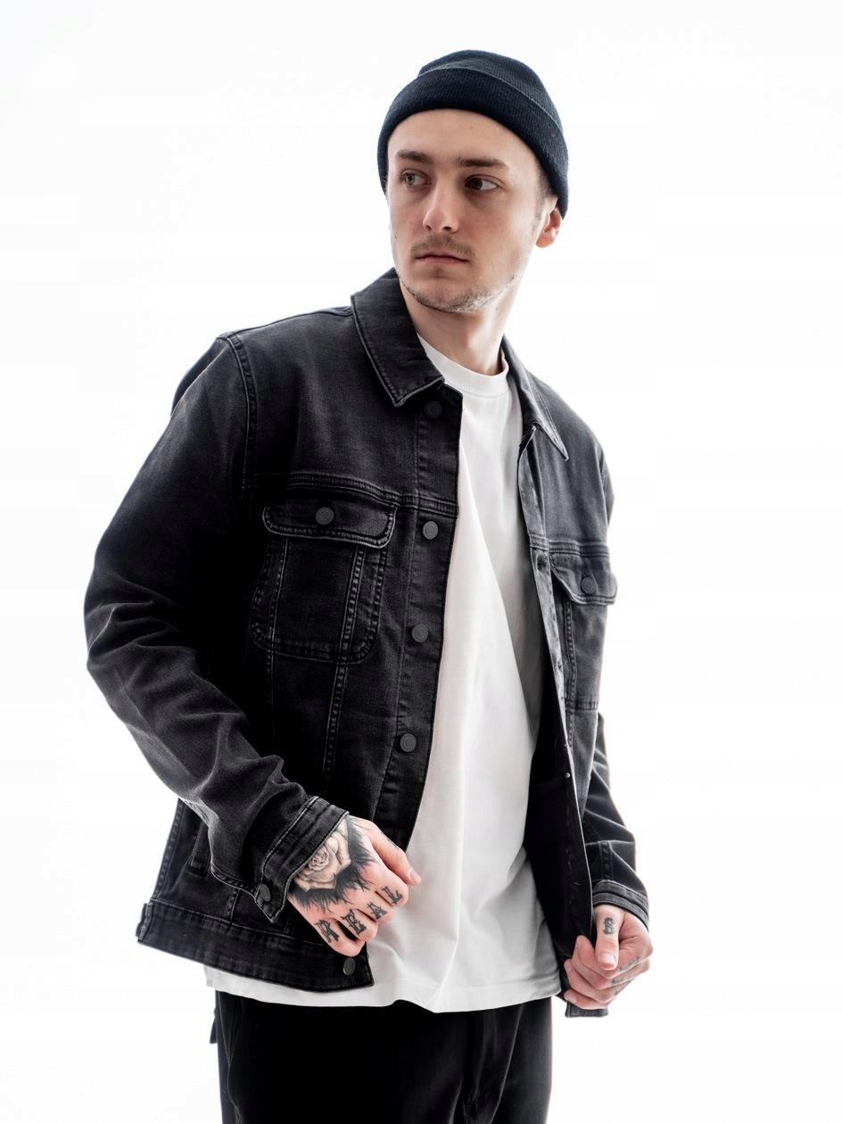 

Kurtka Męska Jeansowa Point X Modna Big Czarna 4XL