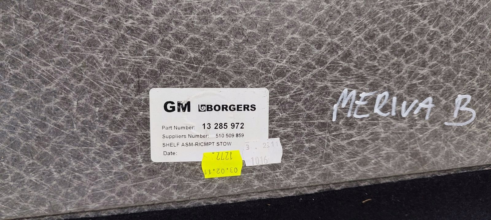 mats floor boot Opel Meriva B