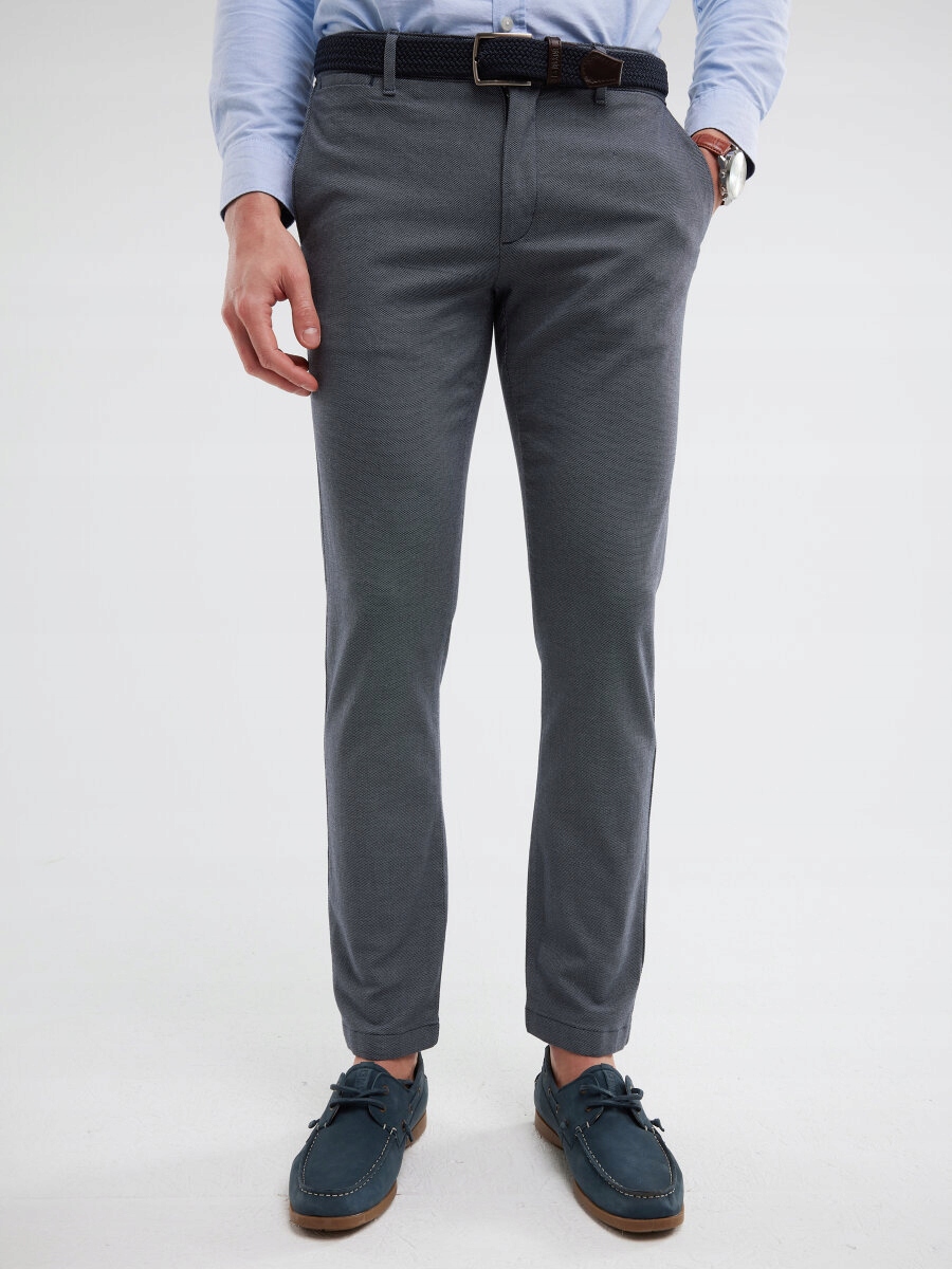 Big Star Spodnie Męskie Chinosy Niebieskie Erhati 402 W36 L30