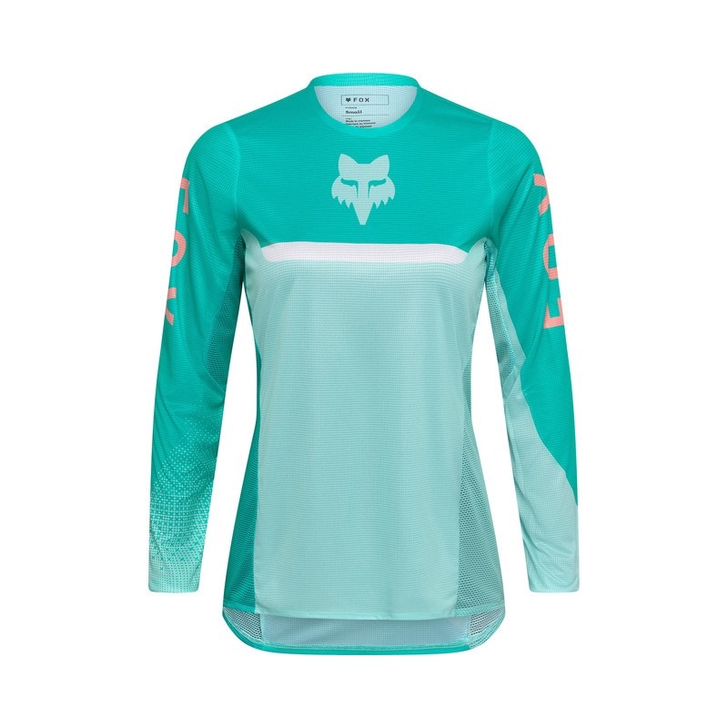 Mikina Motocyklová Dámska Fox Flexair Fracture Aqua (s)