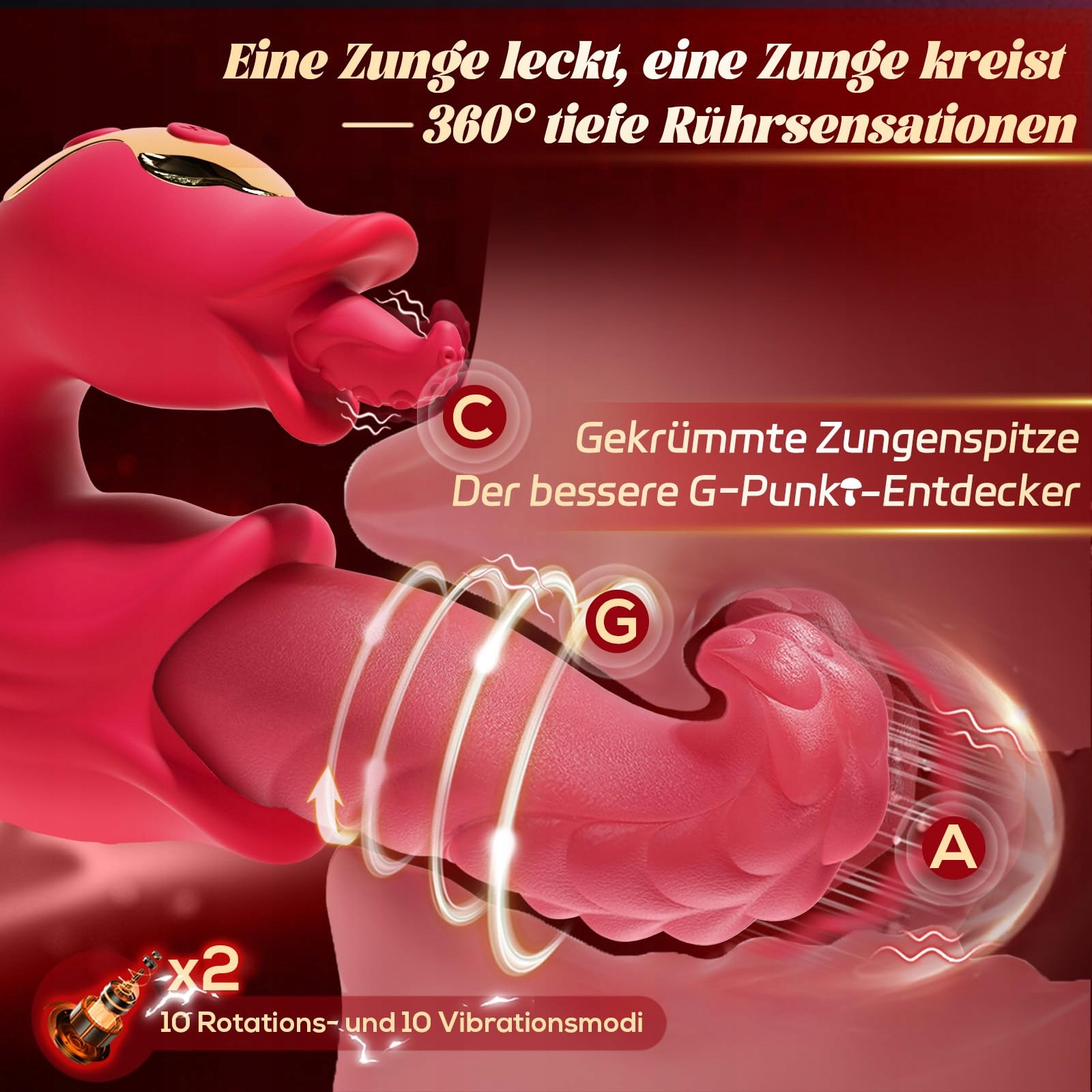 DILDO VIBRATOR Zabawka Erotyczna Dla Kobiet Z Funkcją Wibracji i Ruchu — miniatura 2