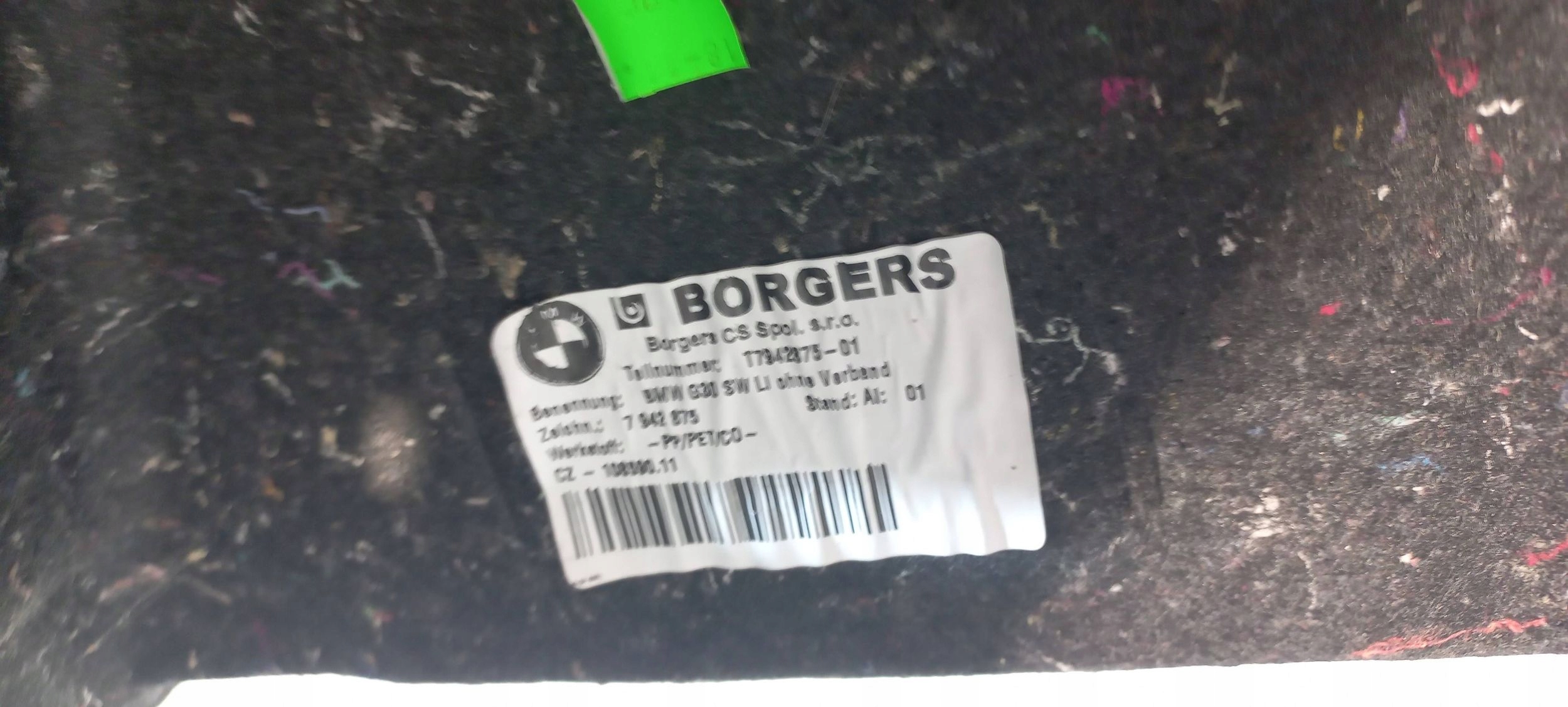 BMW 5 G30 side / upholstery / boot left 7942875 (BG2)