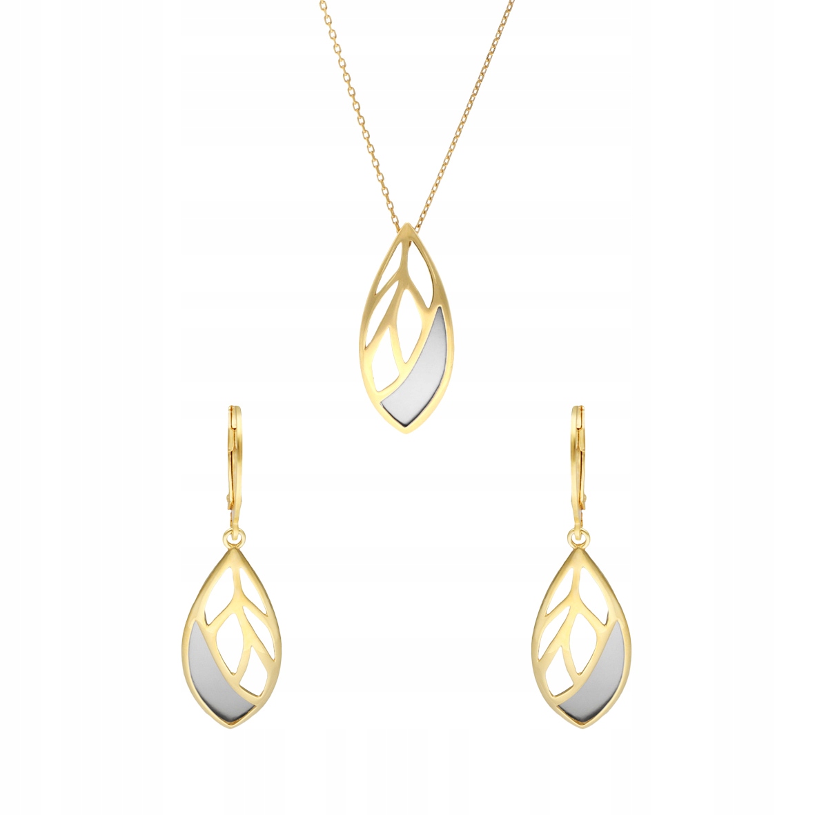 Sada stříbrných slziček titan stříbro pozlacená