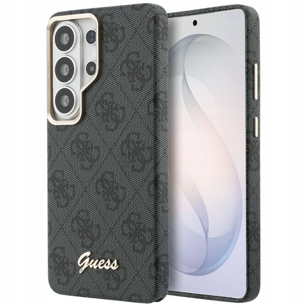 Pouzdro Guess 4G Script MagSafe pro Samsung Galaxy S26 Ultra, černé