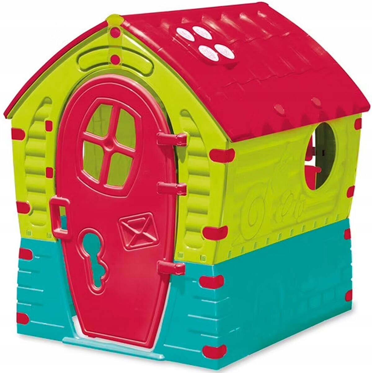 DOMEK OGRODOWY DLA DZIECI Z OKIENNICAMI DUŻY KOLOROWY PalPlay Waga produktu z opakowaniem jednostkowym 0.15 kg