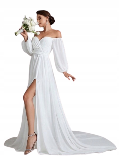 Shein Bílé S Odhalenými Rameny, Maxi Velikost 11GB