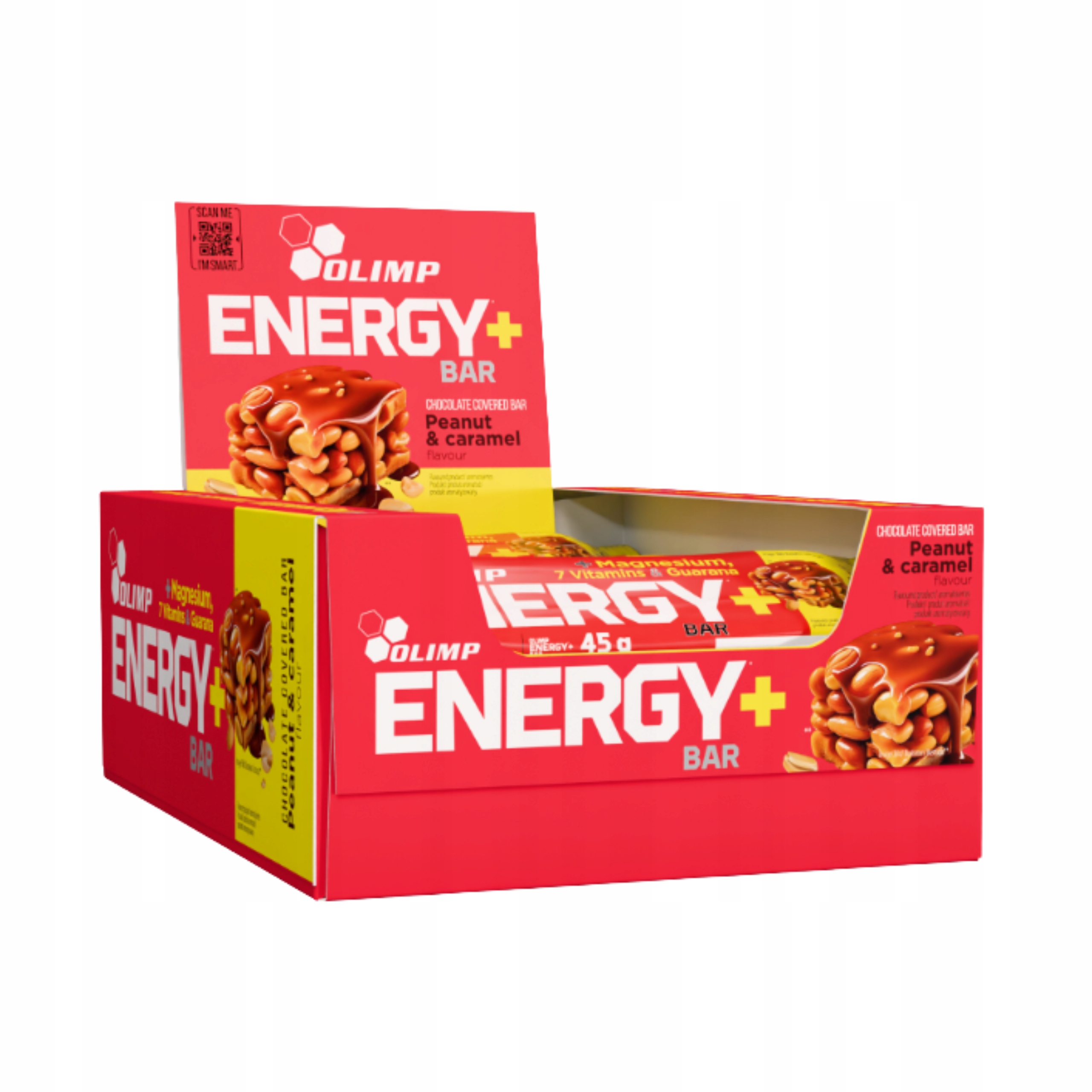 Baton energetyczny Energy+ Bar Guarana Witaminy Orzech Karmel Olimp 20szt