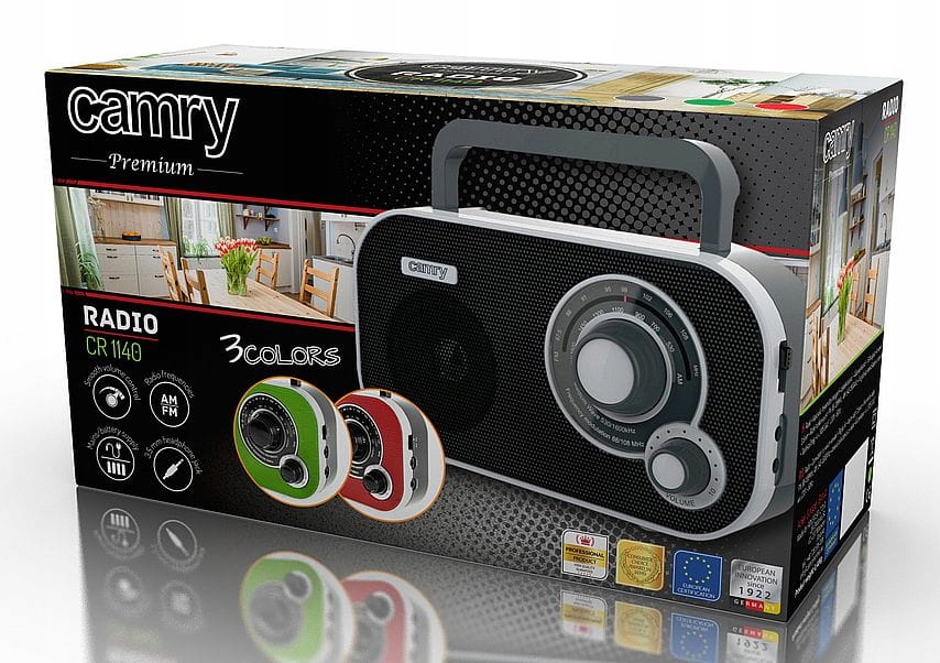 RADIO PRZENOŚNE KUCHENNE BATERIE SIEĆ AM/FM CR1140 Marka Camry