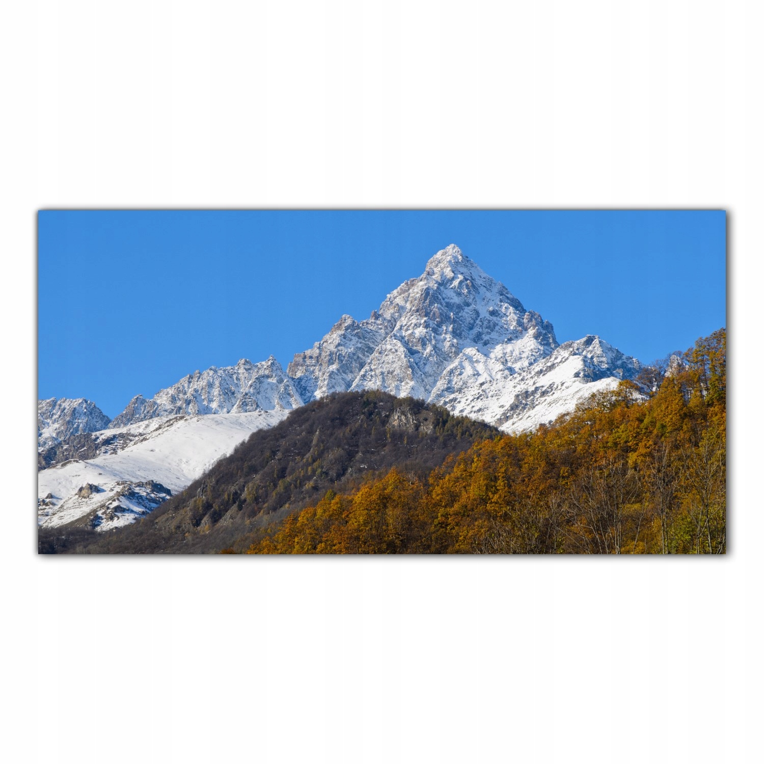 Alpy Hory Krajina 120x60 Tvrzené sklo panel