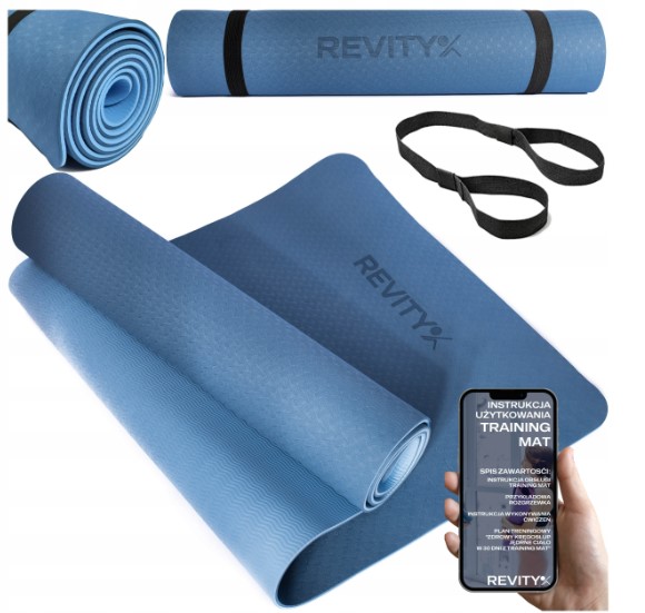 Mata do ćwiczeń Joga Fitness karimata gimnastyczna miękka Antypoślizgowa