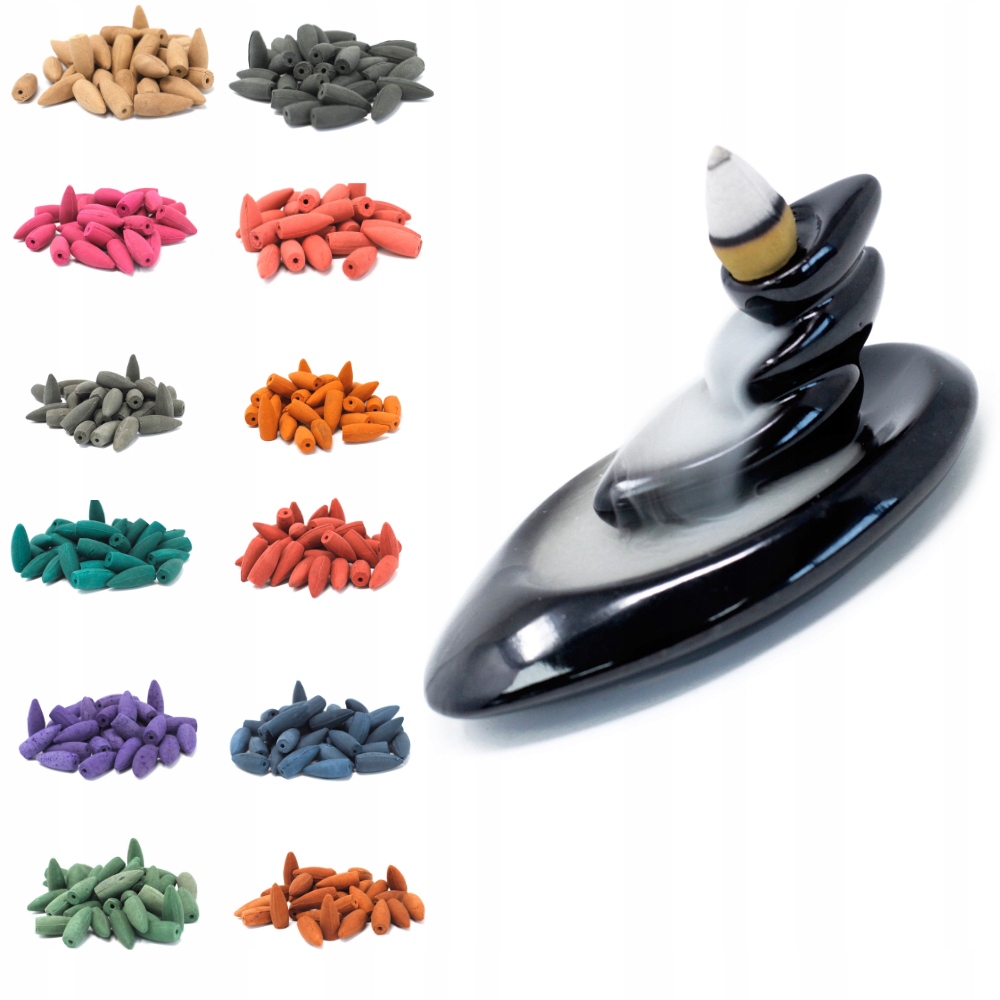 Kominek typu Backflow Kamienie 2 + 36 kadzidełek