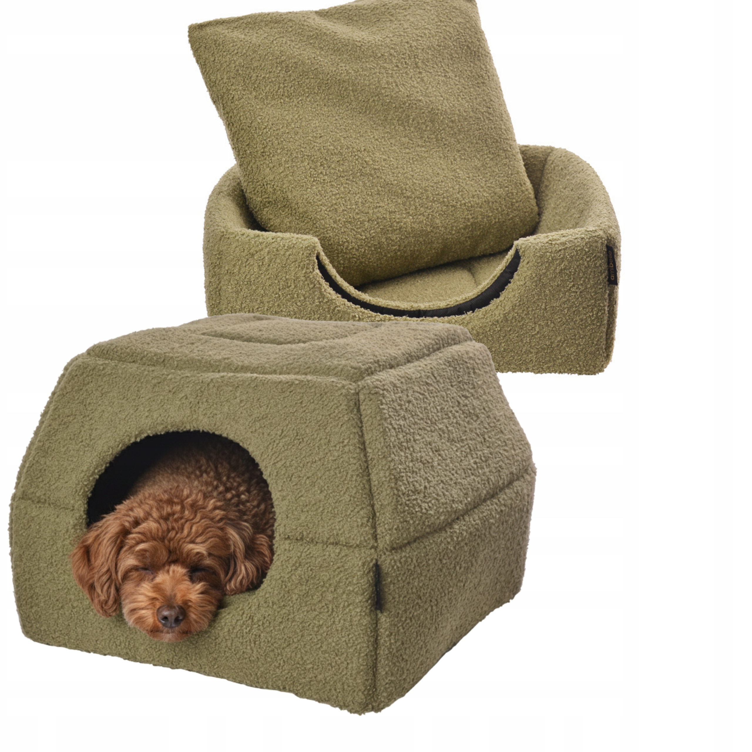 Levně Pelíšek pro psa kočku 2 v 1, domeček 48x48 cm, Potah