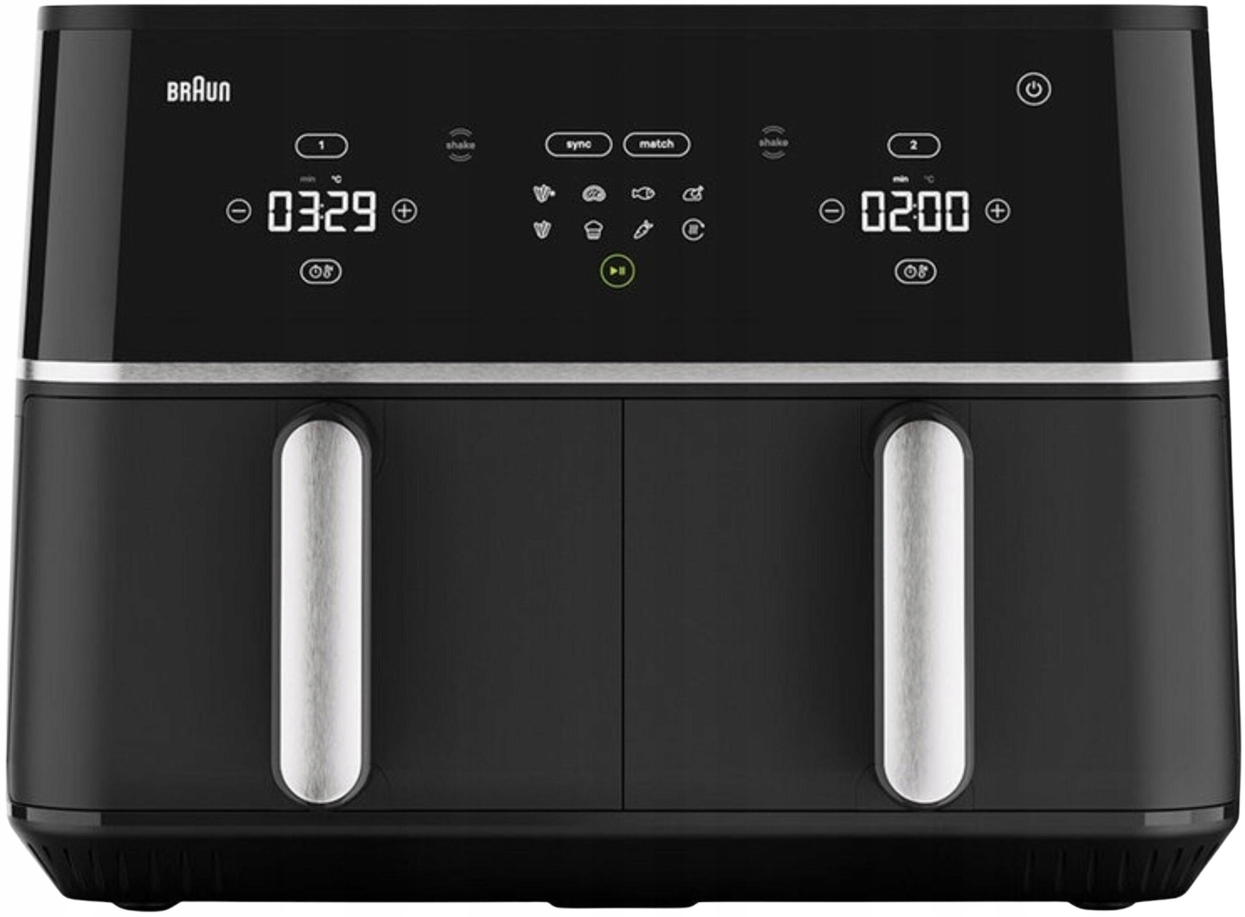 Frytkownica beztłuszczowa Braun TwinCook 5 TD5030 2400W 10l czarna