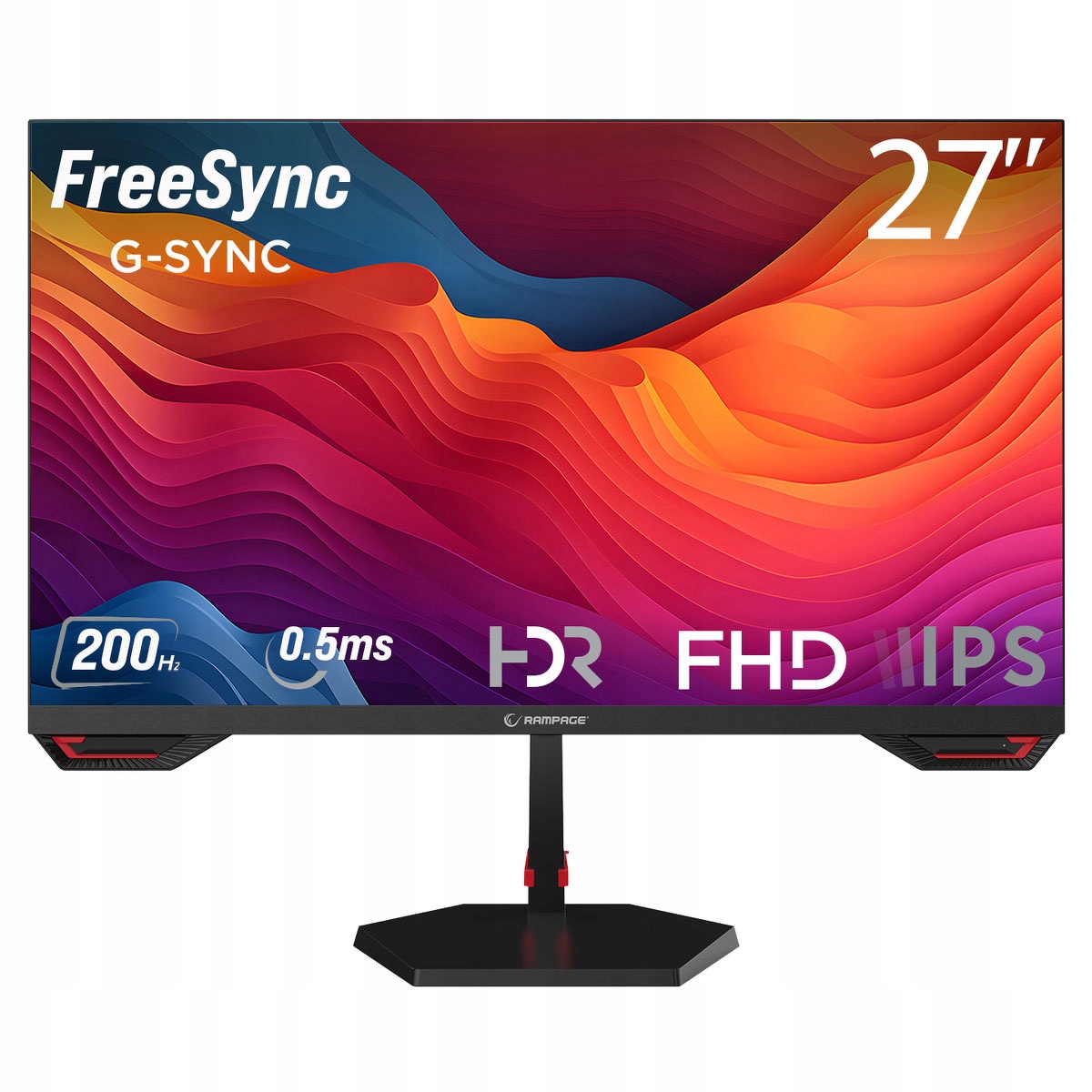 Rampage Crimson Herní monitor 27'' Fhd 200 Hz 0,5 ms FastIPS