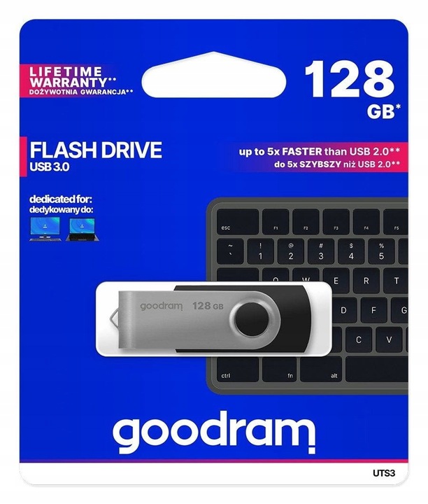 

Pendrive Pamięć Goodram UTS3 128GB Usb 3.0 Czarny