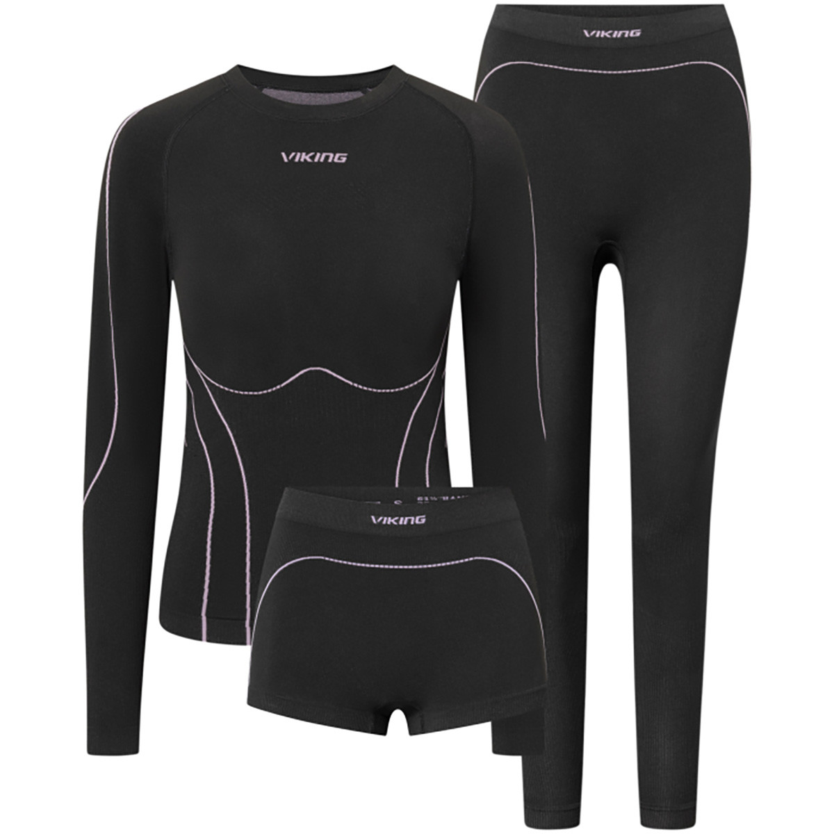 Bielizna Viking Etna 2.0 Lady Set Bamboo czarno fioletowa 2026 Xs