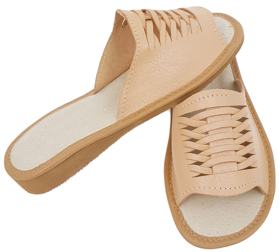 Pantofle 100% Skóra Kapcie Góralskie Odkryte *37* Model PPD 032