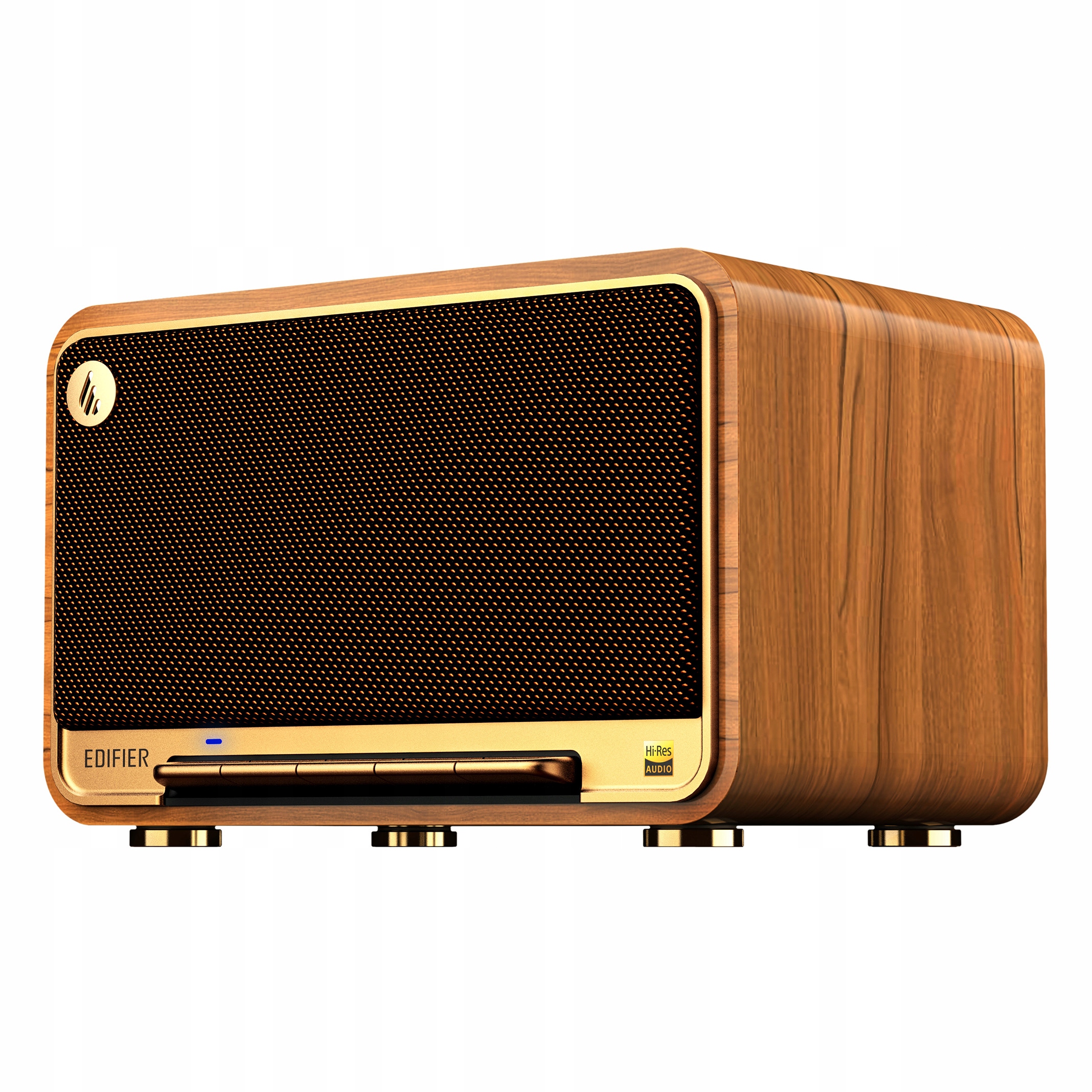 Edifier D32 Głośnik Bluetooth 5.3 Retro 60W Hi-Res Aux Multiroom Brązowy