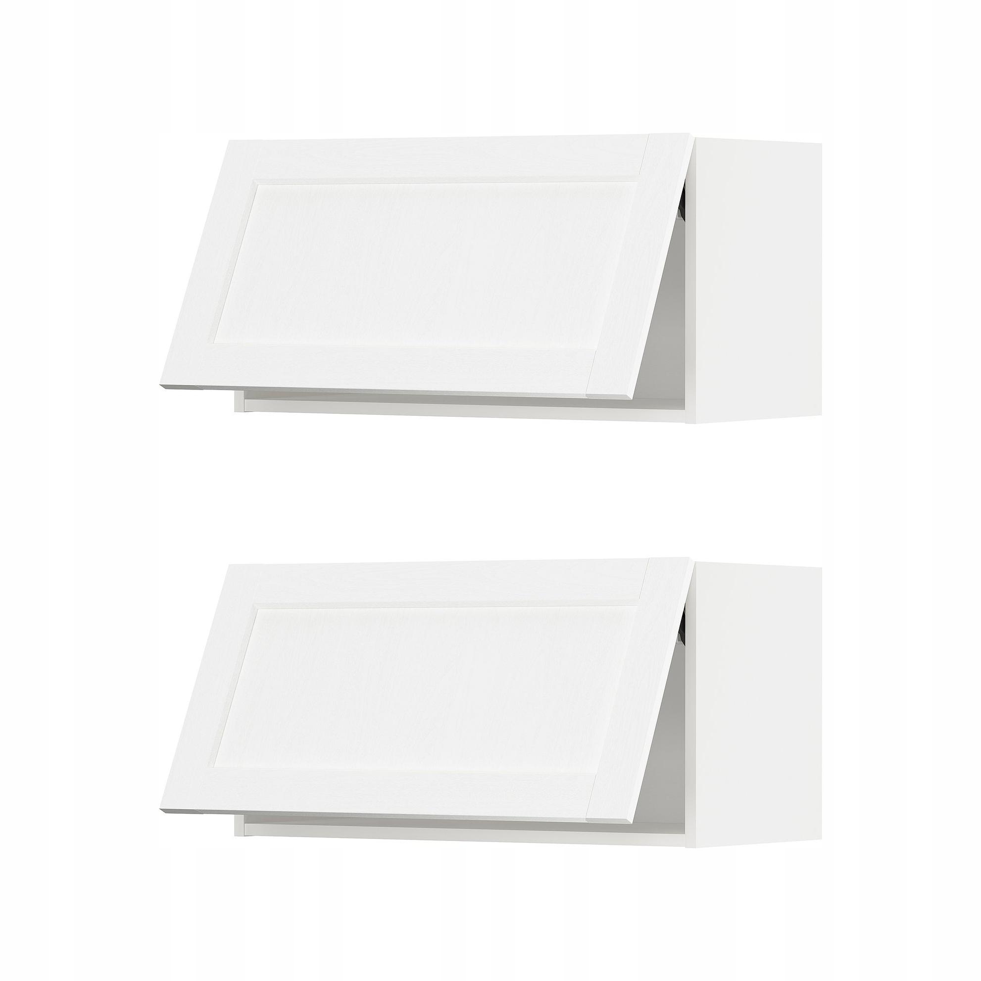 2 szt. Metod Szafka śc poz biały Enköping/biały imitacja drewna 80x40 cm