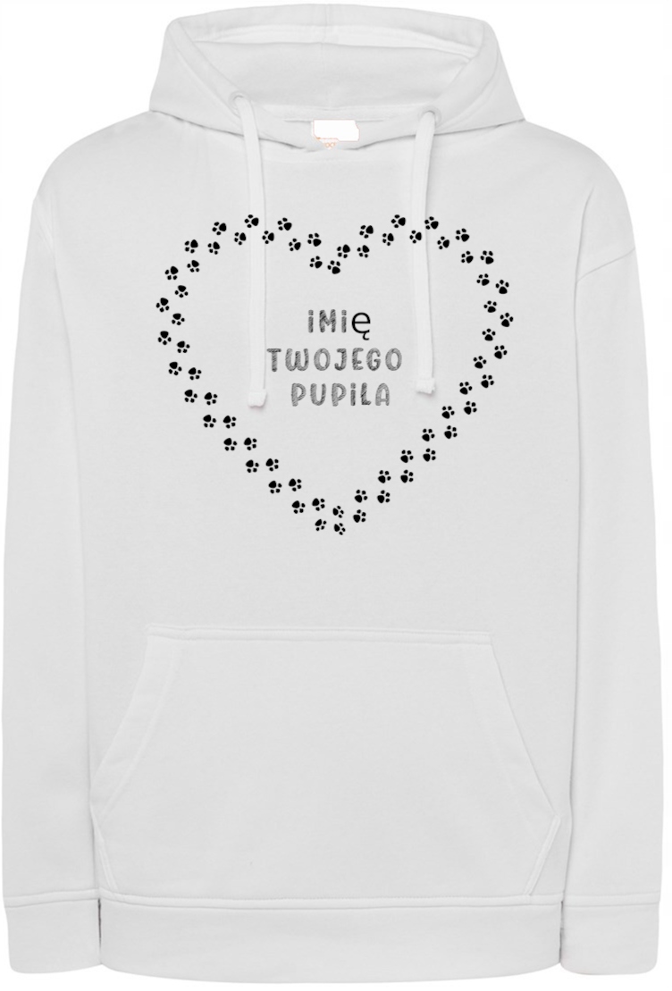 Mikina s potiskem Srdce Jméno vašeho psa vel. L