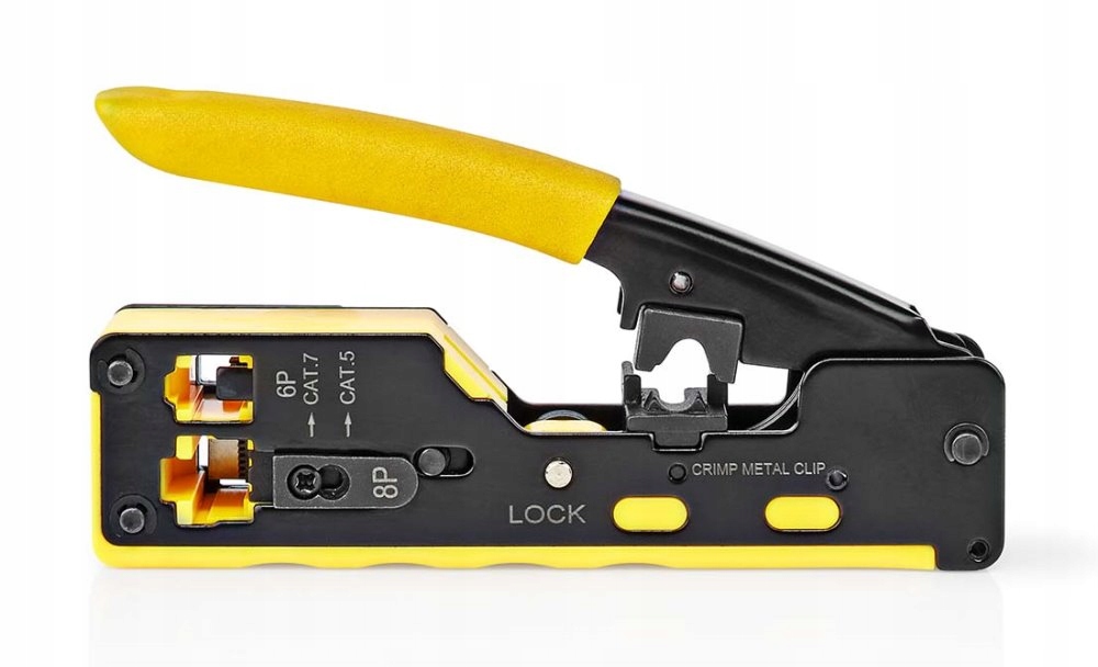 Nedis krimpovací kleště/ CAT5/ CAT5e/ CAT6/ CAT6a/ CAT7/ RJ12/ RJ45/ odizol