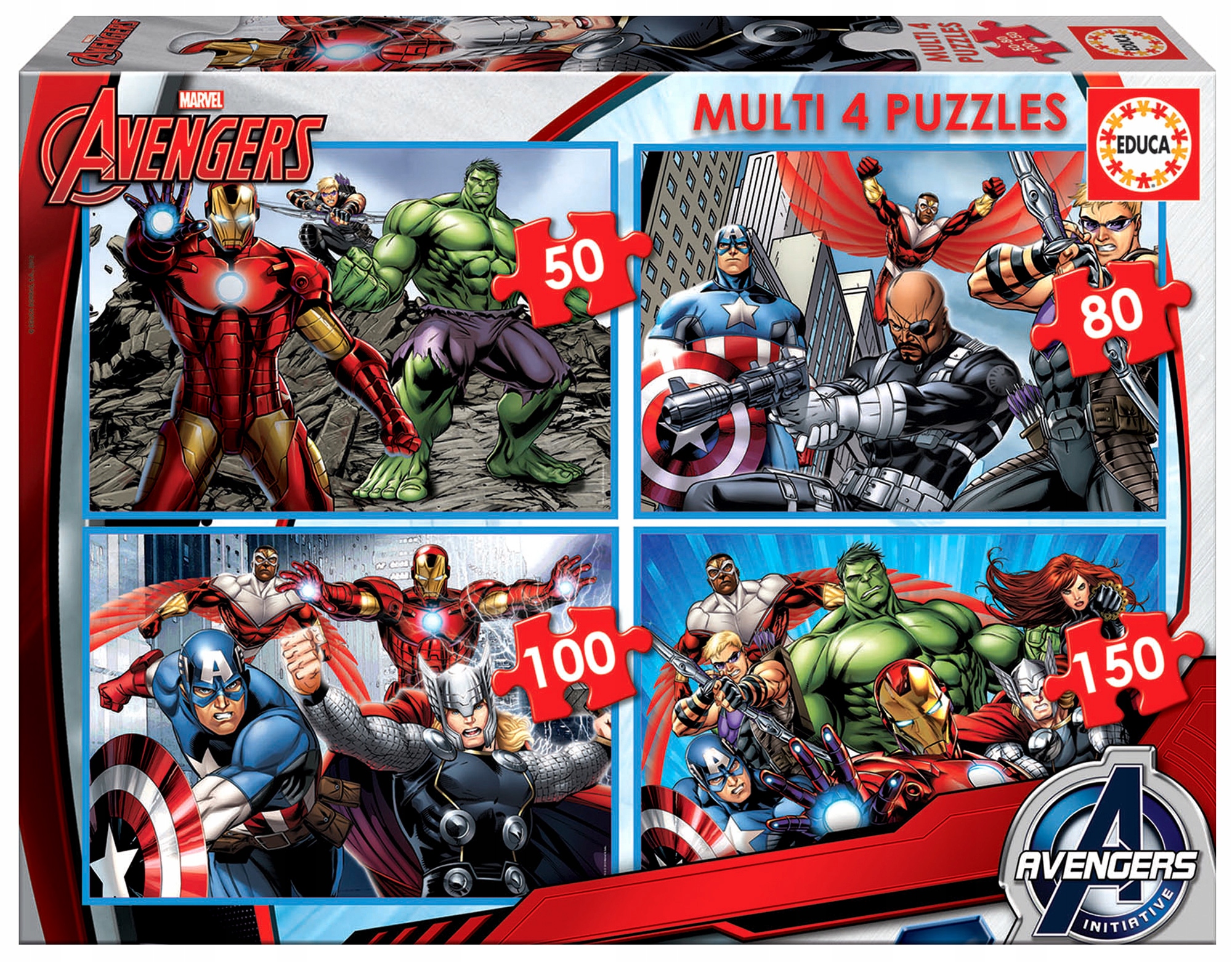 

Educa Puzzle 50 80 100 150 el Avengers