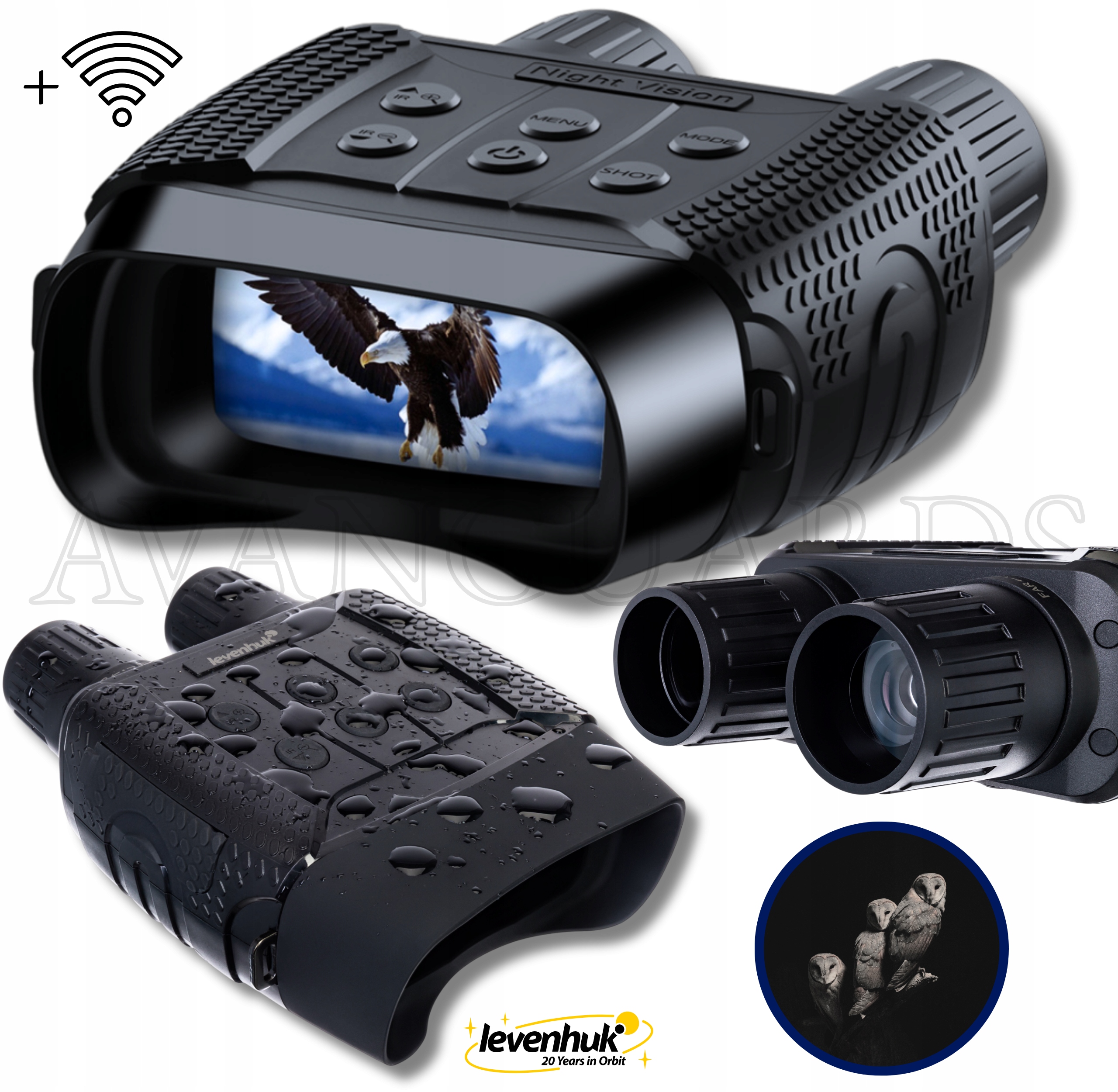 Dalekohled pro noční vidění, noční vidění – Levenhuk Halo 13x (verze S Wi-Fi)