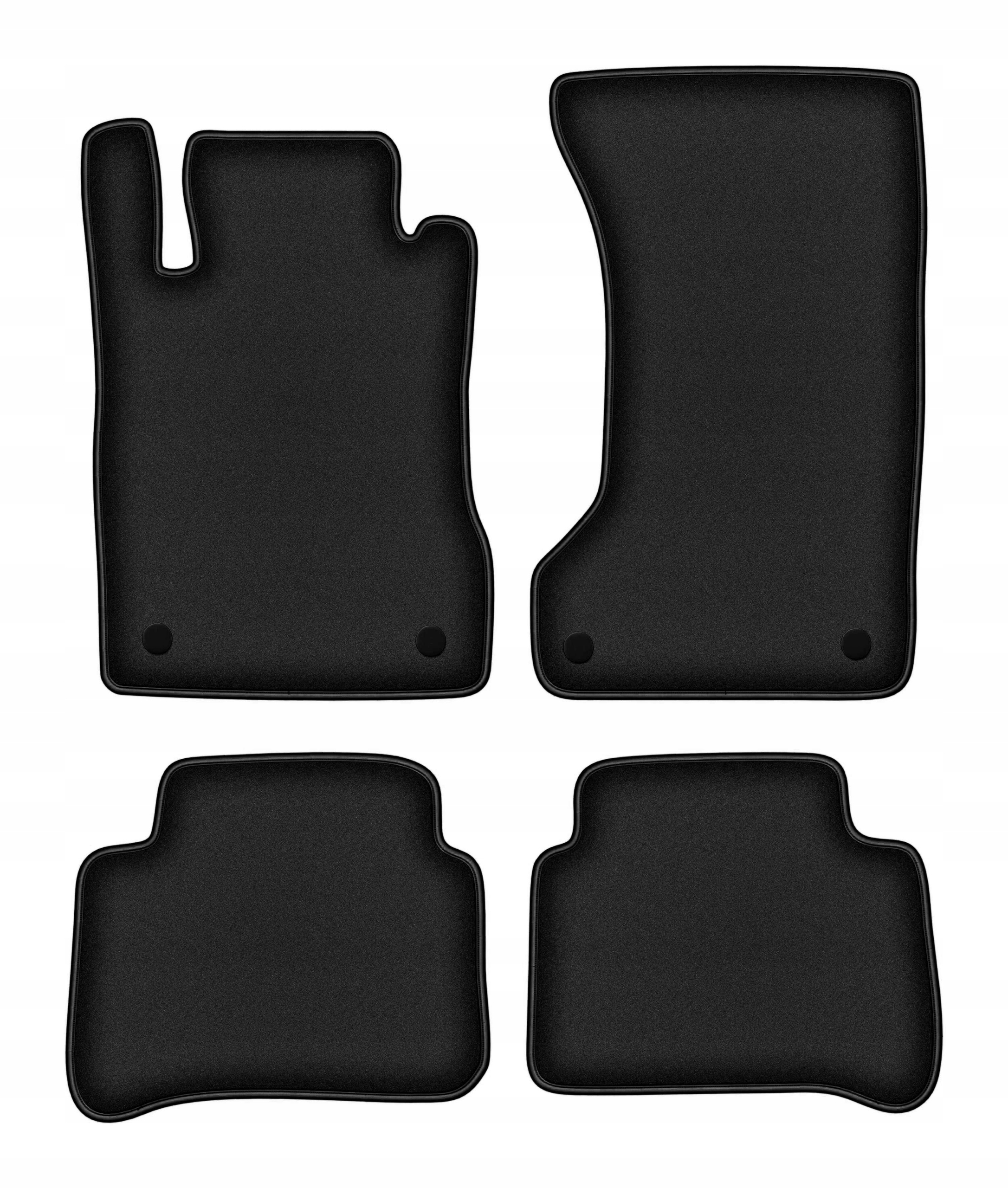 Velúrové koberčeky pre Mercedes W211 4Matic 2003-2009 komplet Durban čierne