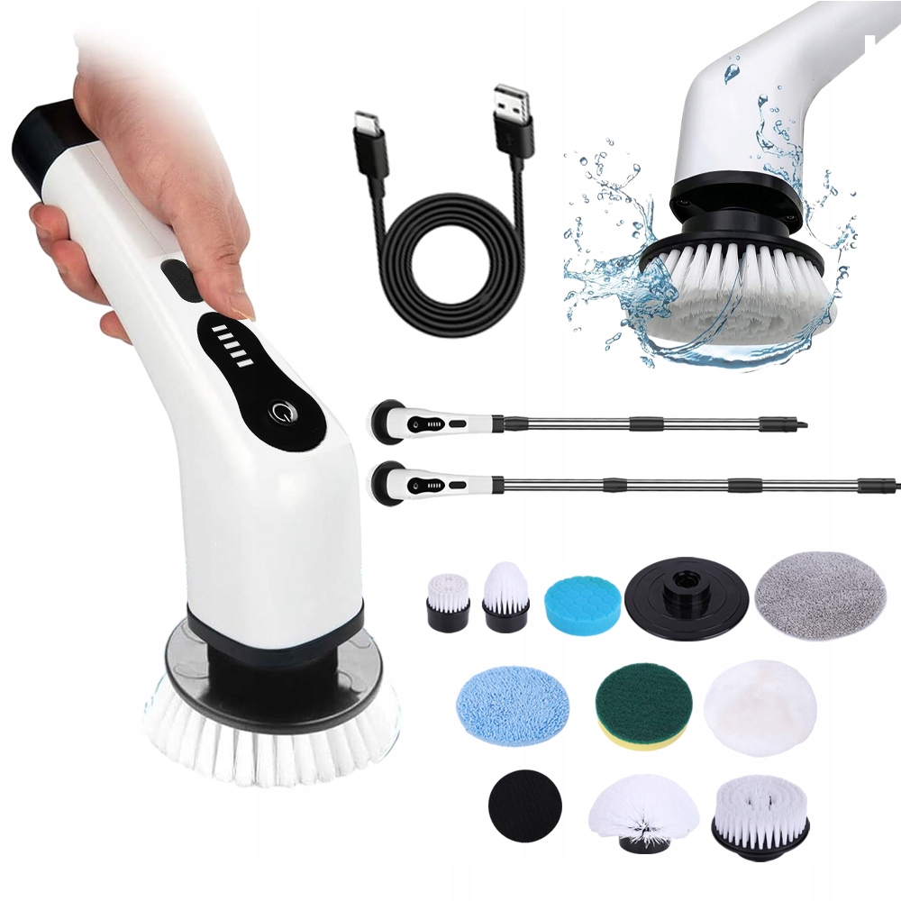 Elektrický Rotační Mop, Kartáč Na Čištění Kartáčků 9 Vyměnitelných Hlavic