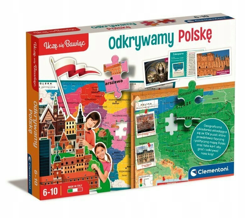 Odkrywamy Polskę Uczę się bawiąc puzzle 6+