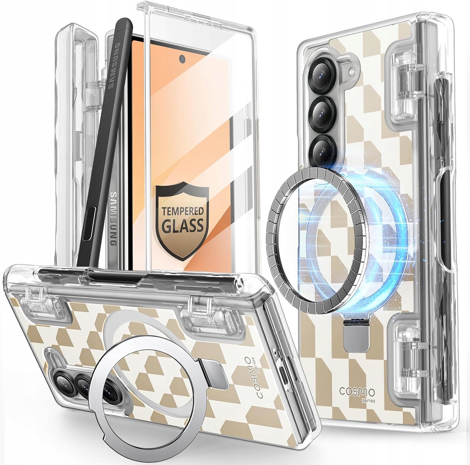 Pancerne Etui Plecki i_blason do Samsung Galaxy Z Fold 6 Magsafe Podstawka