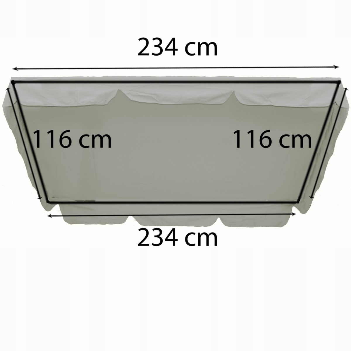 DASZEK DACH NA HUŚTAWKĘ 116X234 BRĄZOWY Producent Luksart