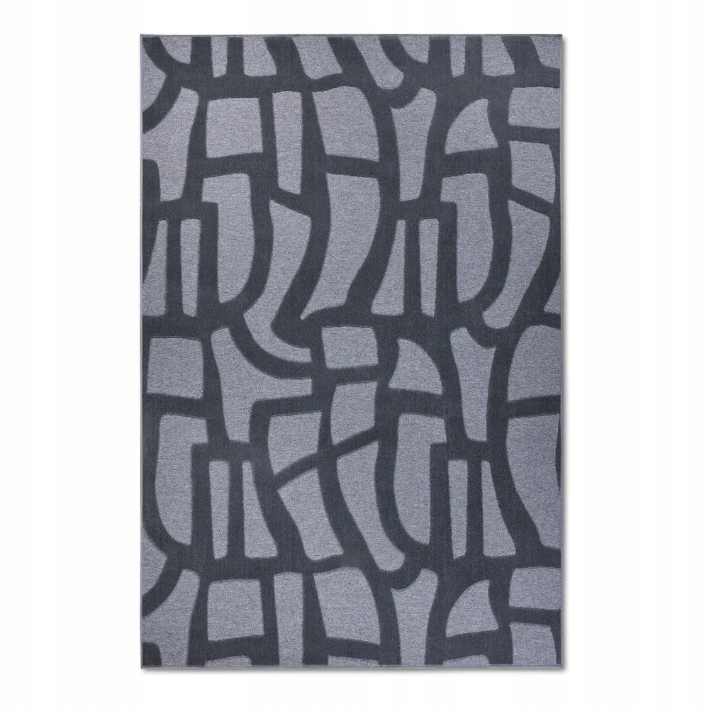 Koberec do obývacího pokoje 160x230, vyřezávaný vzor tmavě modrý