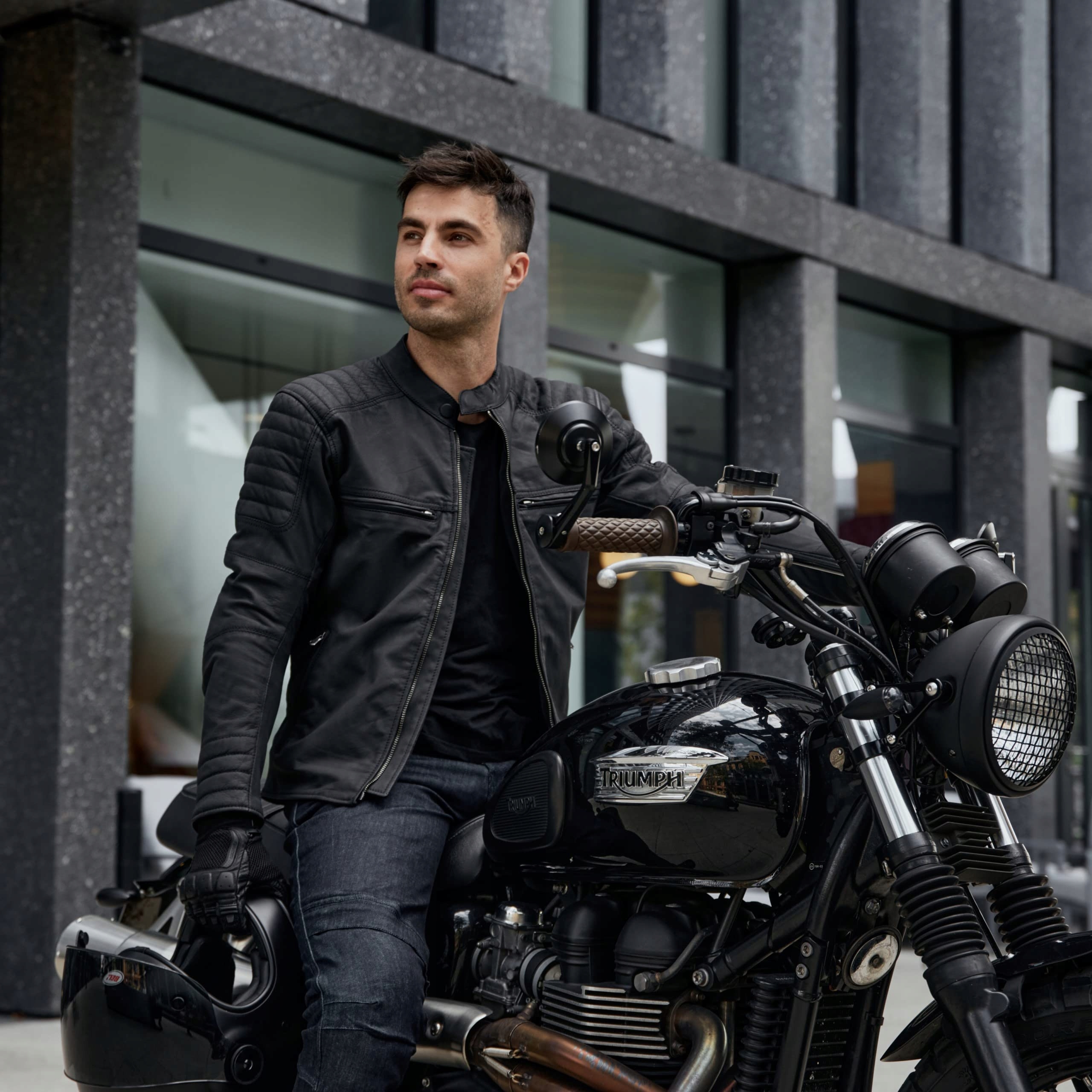 Leather Jacket Rebelhorn Hunter Pro Black Xl Materiał skóra