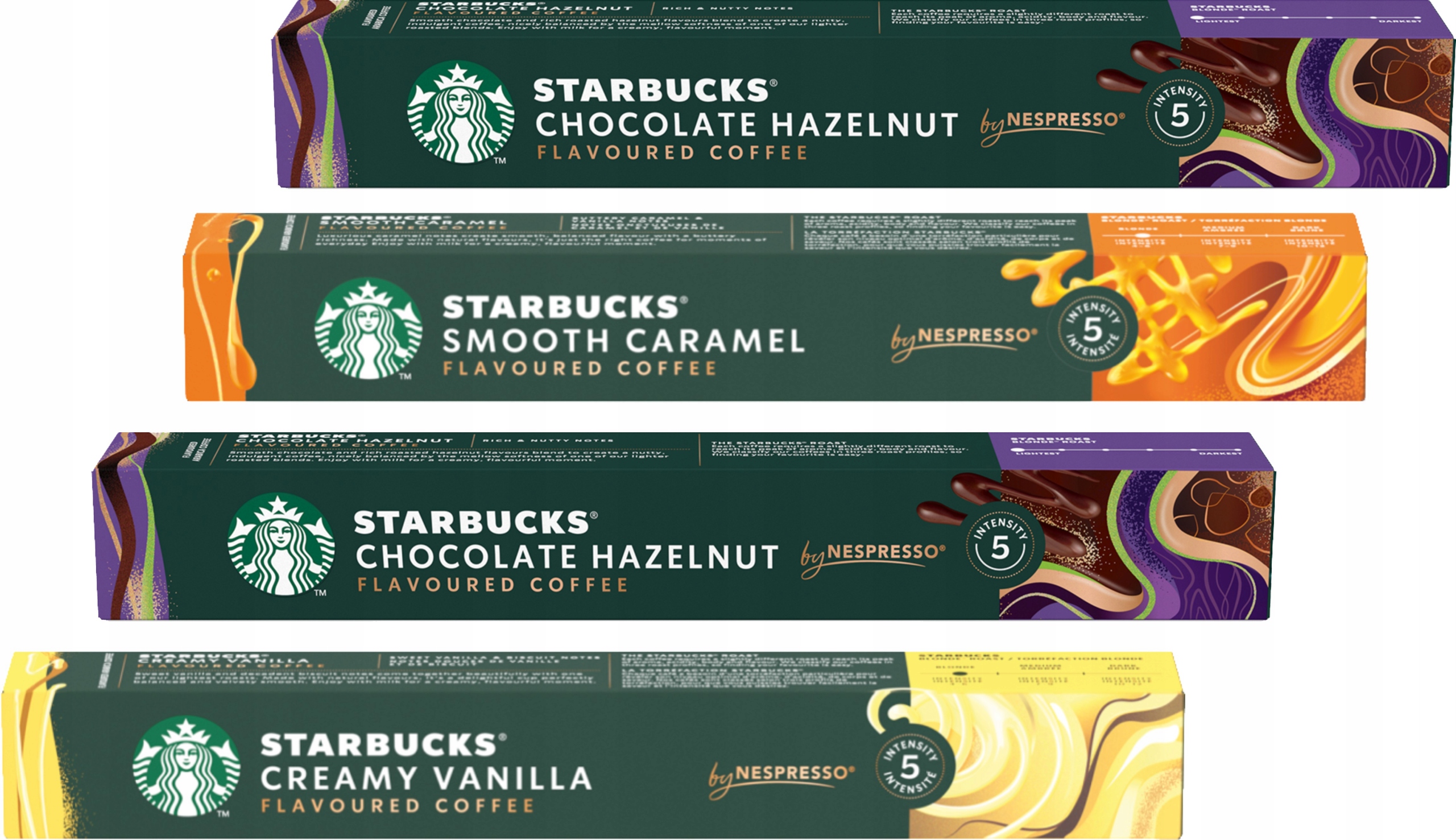 Sada chutí Starbucks do kávovaru Nespresso 4 x 10 kusů