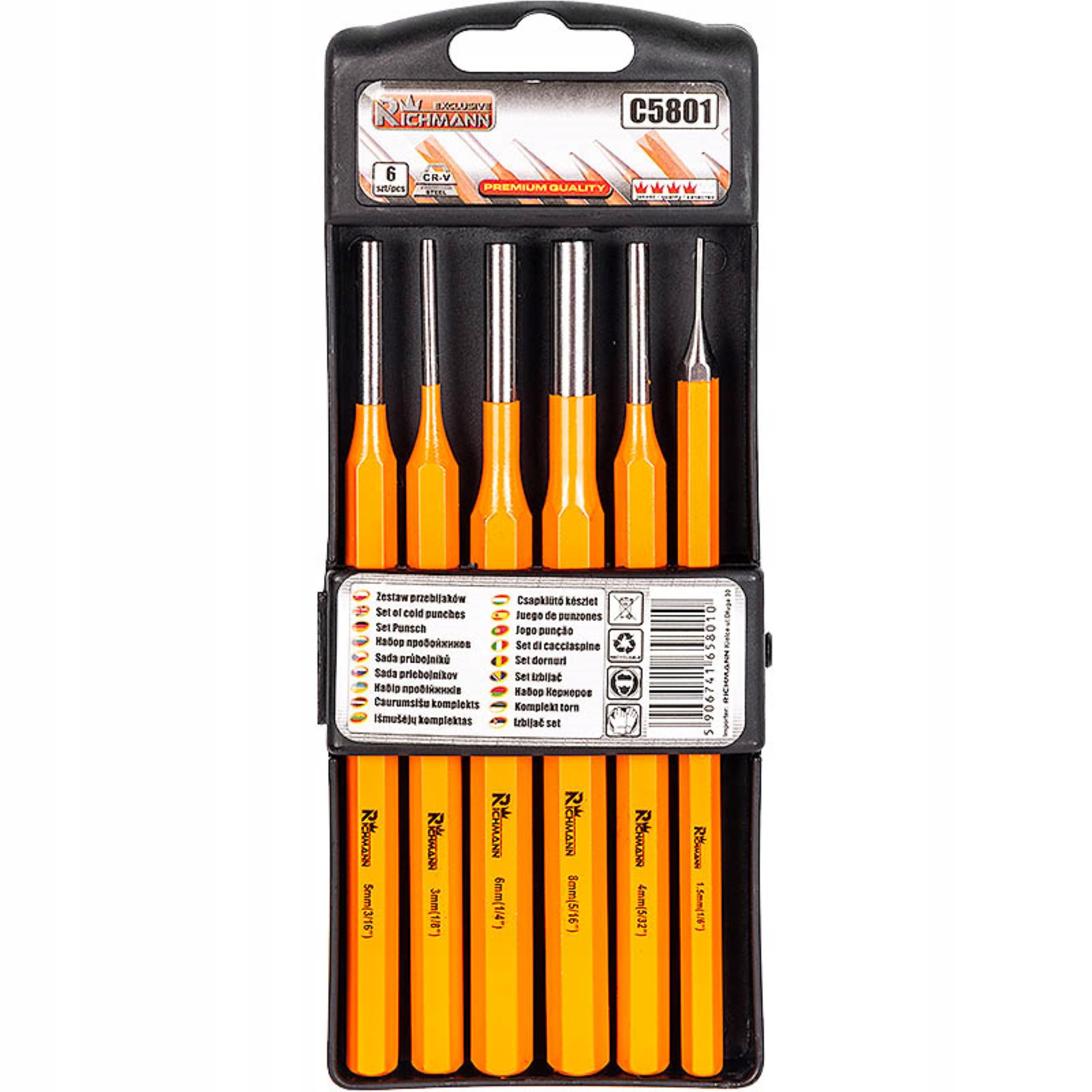 WYBIJAKI PRZEBIJAKI ZESTAW WYBIJAKÓW RICHMANN 6SZT