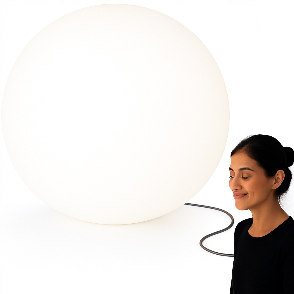 Zahradní Lampa Kula Cumulus Velká Efektní Bílá Zahrada Jako Z Pohádky XL 80 cm
