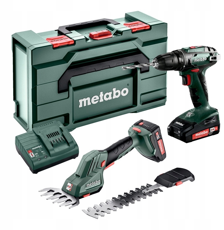 Zestaw Combo Metabo Wkrętarka Bs 18 Nożyce Do Krzewów I Trawy Sgs 18 Ltx Q