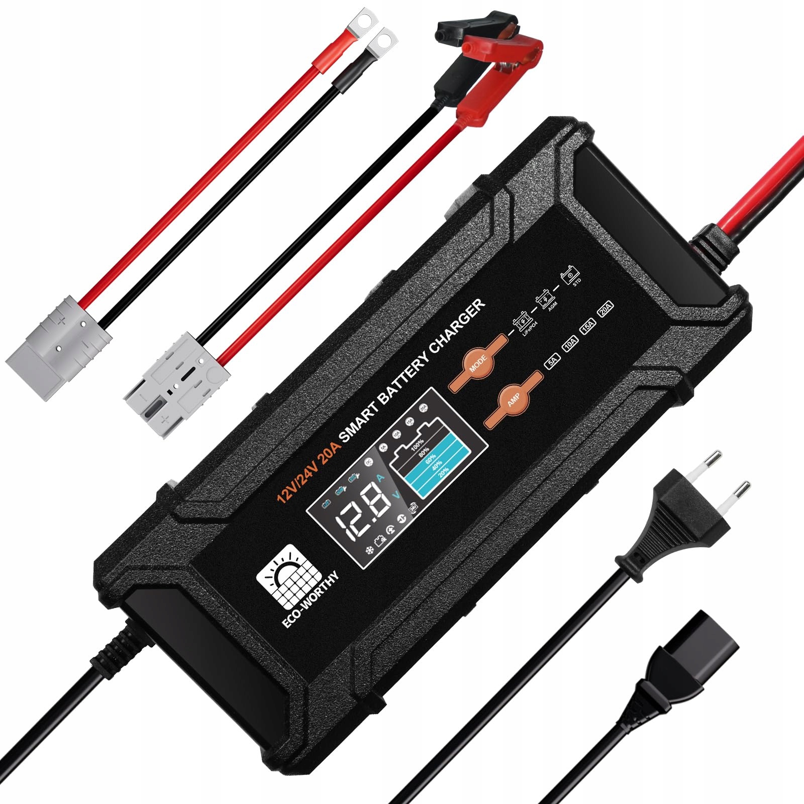 Nabíjačka 12V/24V 5A/10A/15A/20A s automatickou detekciou akumulátora r10