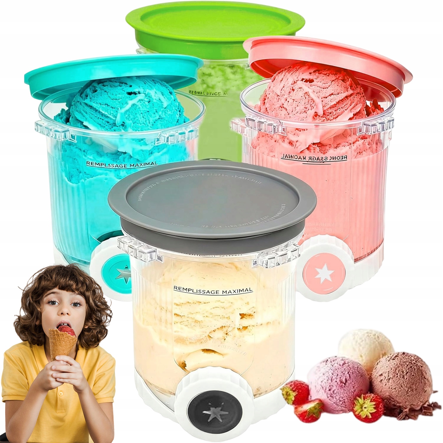 Kontejnery na skladování dezertů pro Ninja Swirl NC701 NC700, sada 4 kusů