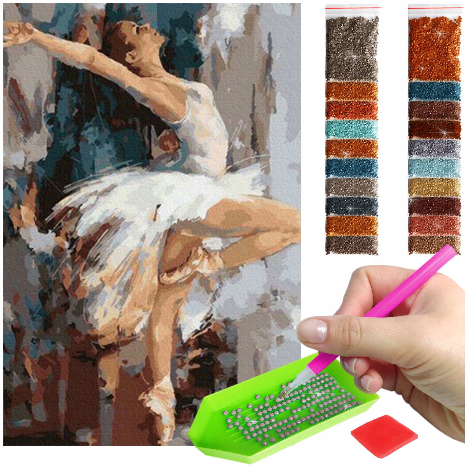 Haft Diamentový Velký 60x40cm Diamond Painting Mozaika Diamentové Příslušenství