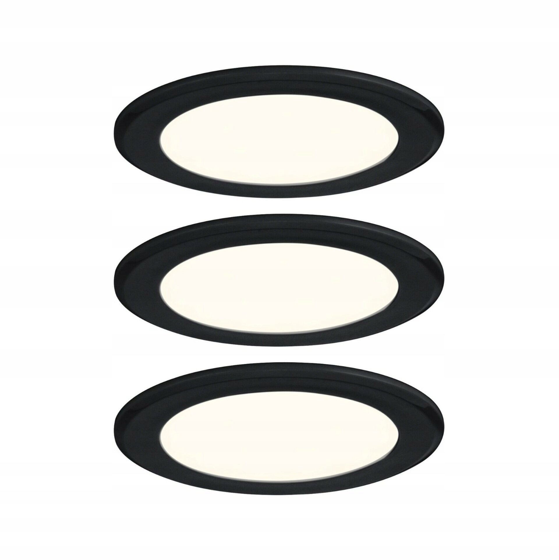 Paulmann Led vstavané svietidlá sada 3x2, 5W 65mm čierna mat 3000K