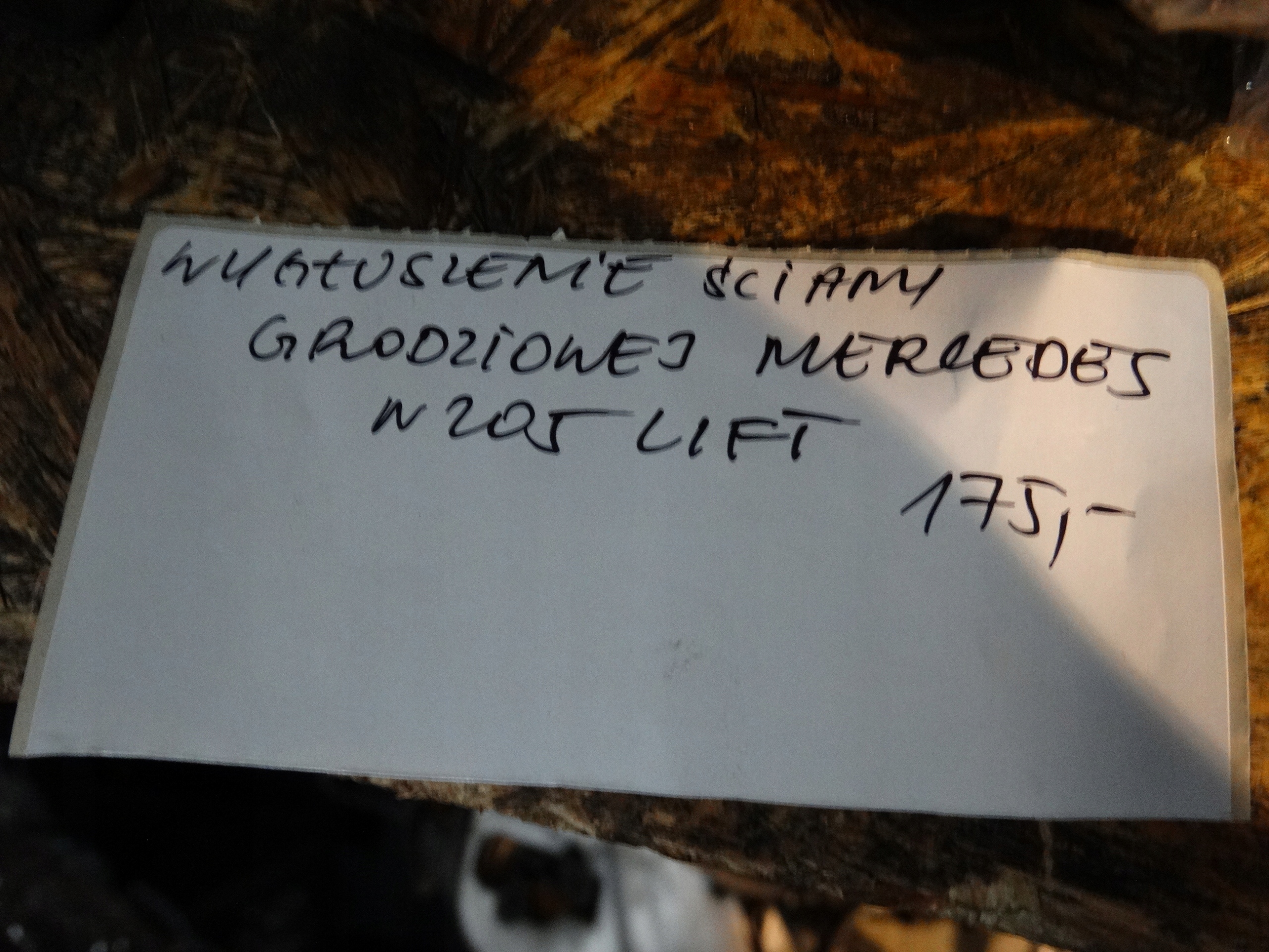 soundproofing partition wall MERCEDES W205 LIFT 1